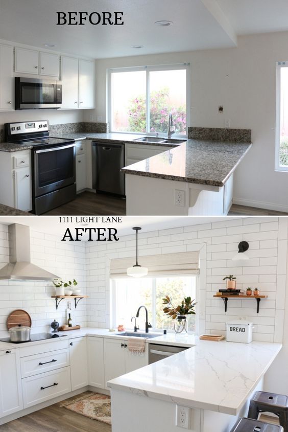 Kitchen Renovation before and after - Arch Kitchen Cabinets Toronto